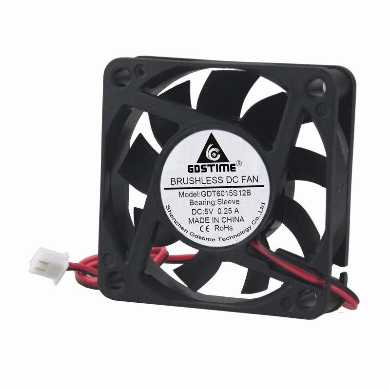1 Pcs Gdstime 60mm x 11mm DC 1V Brushless PC CPU Cooling Fan 60x60x11mm 6011 Motor Cooler Radiator 6cm 1Pin