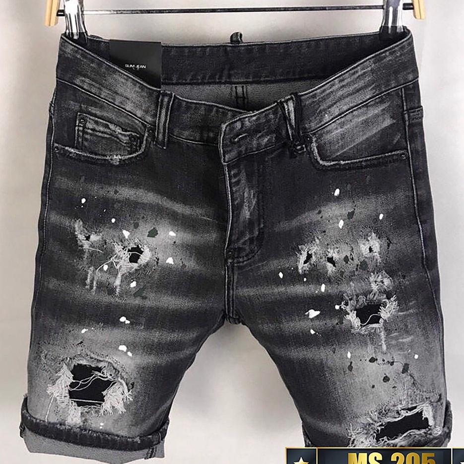 Quần short jean chất bò co giãn- quần lửng nam nhiều mẫu thời trang TINA ms206