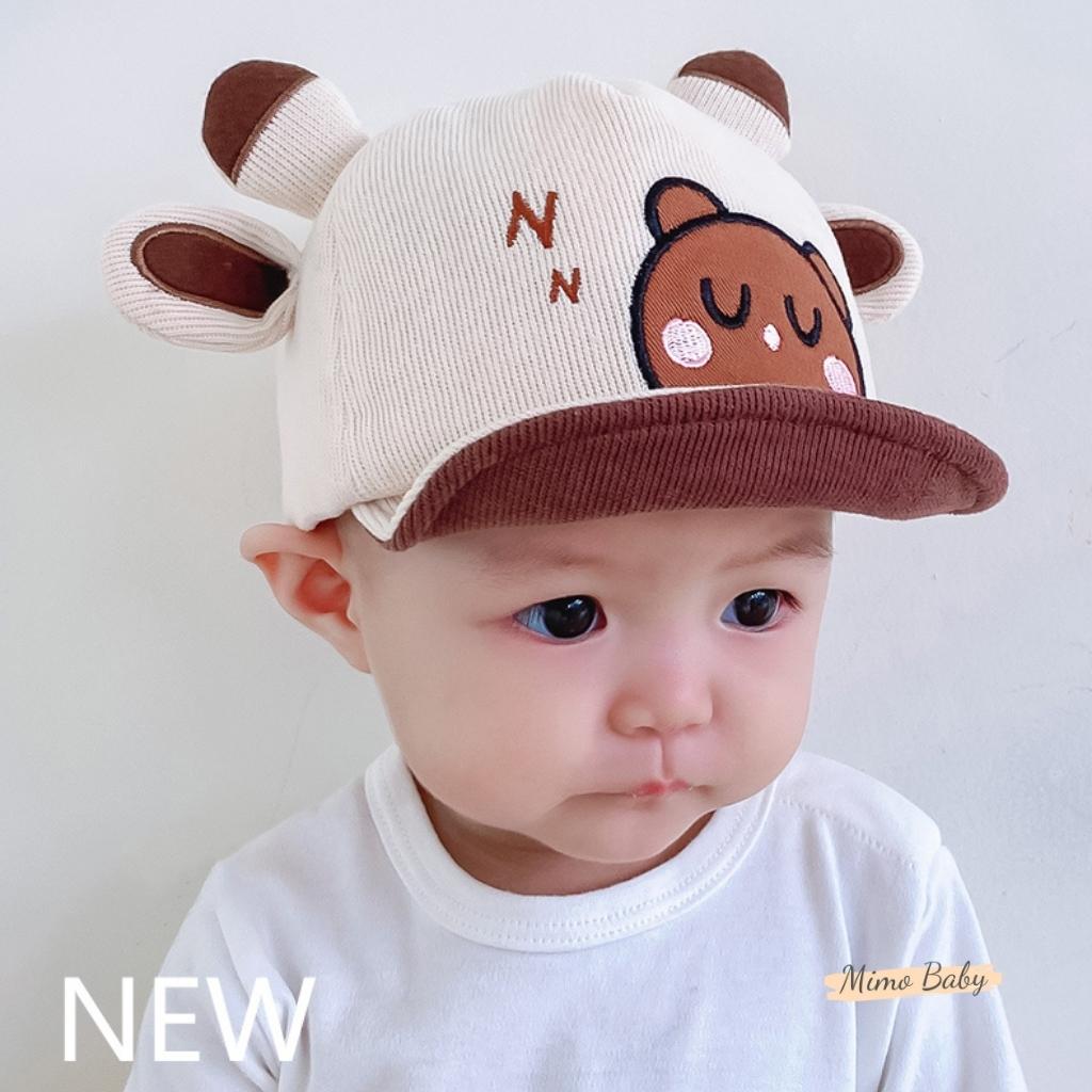 Mũ lưỡi trai mềm tai hươu họa tiết con vật dễ thương cho bé MH127 Mimo Baby