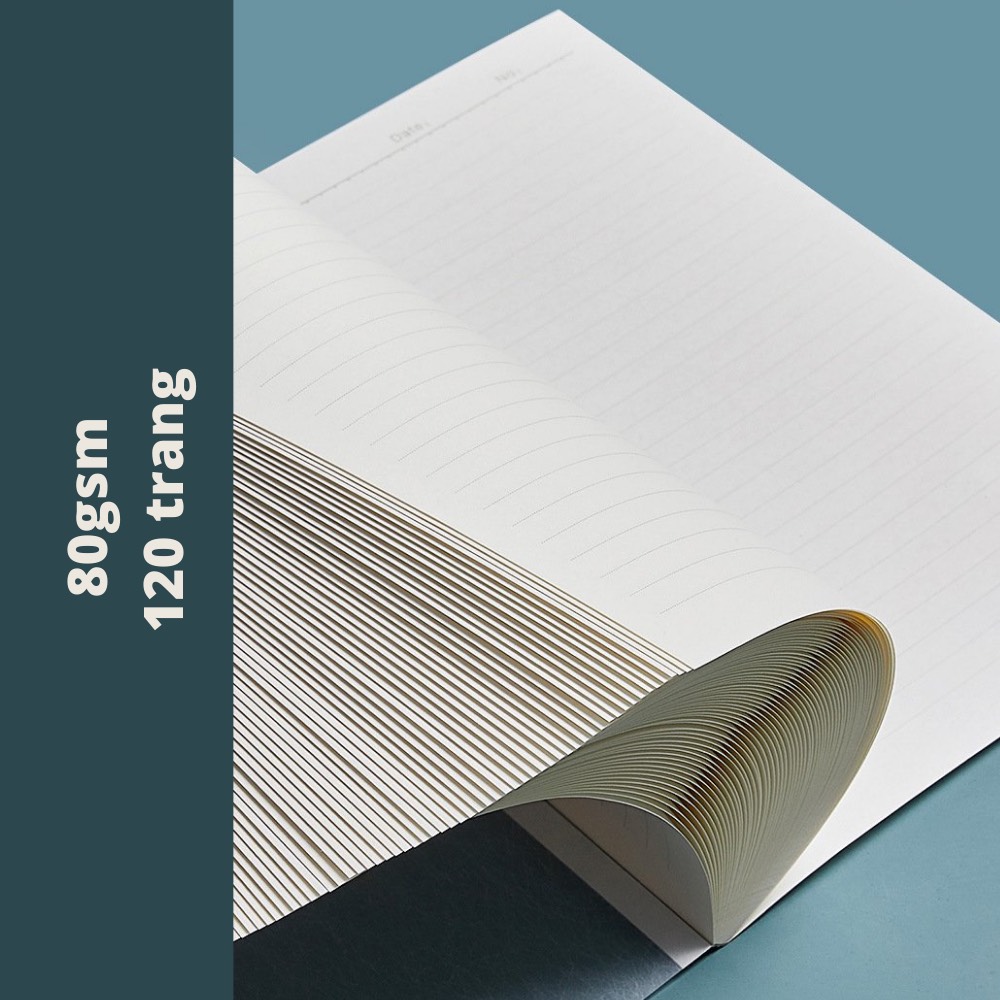 Tập vở ghi chép / sổ ghi chép A5 - B5 bìa mờ trong suốt 120 trang – giấy kẻ ngang – giấy ô vuông