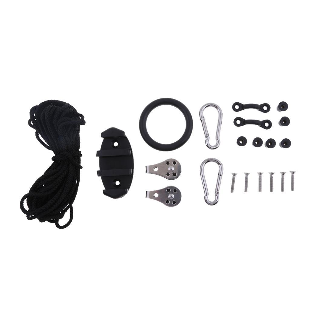 Kayak  Anchor Trolley Kit Rope Cleat Hook Marine