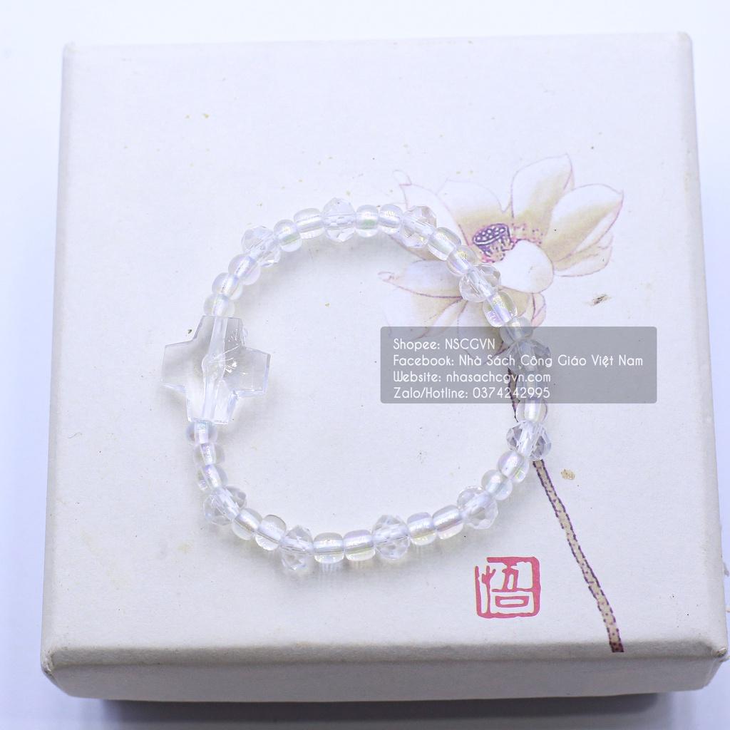 Vòng Mân Côi - Tràng hạt đeo tay phale thường 6ly (trẻ em) NS74 Quà tặng Công Giáo