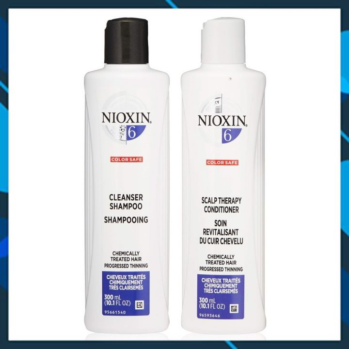 Hình ảnh Dầu gội xả Nioxin 6 Chemically Treated Hair Progressed Thinning Cho tóc uốn duỗi tẩy có dấu hiệu thưa rụng Mỹ 300ml