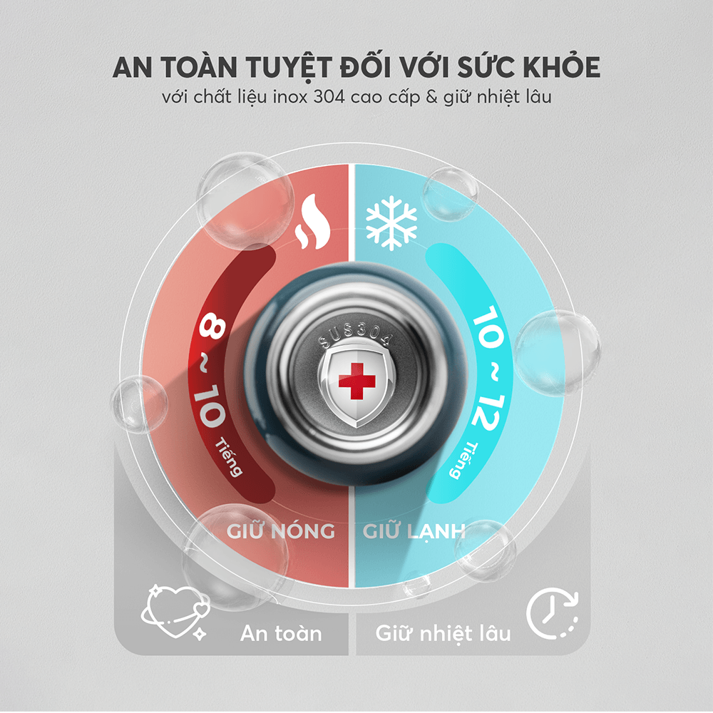 Bình giữ nhiệt Inox 304 Elmich EL8296 Dung tích 480ml, Hàng chính hãng, Có lưới lọc trà, Giữ nhiệt lâu 8H-10H - JoyMall
