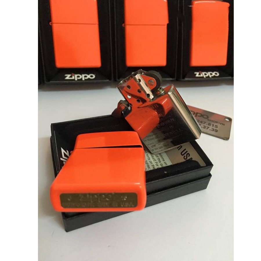 Bật lửa Zippo 28888 –Bật lửa Zippo Neon Orange Matte