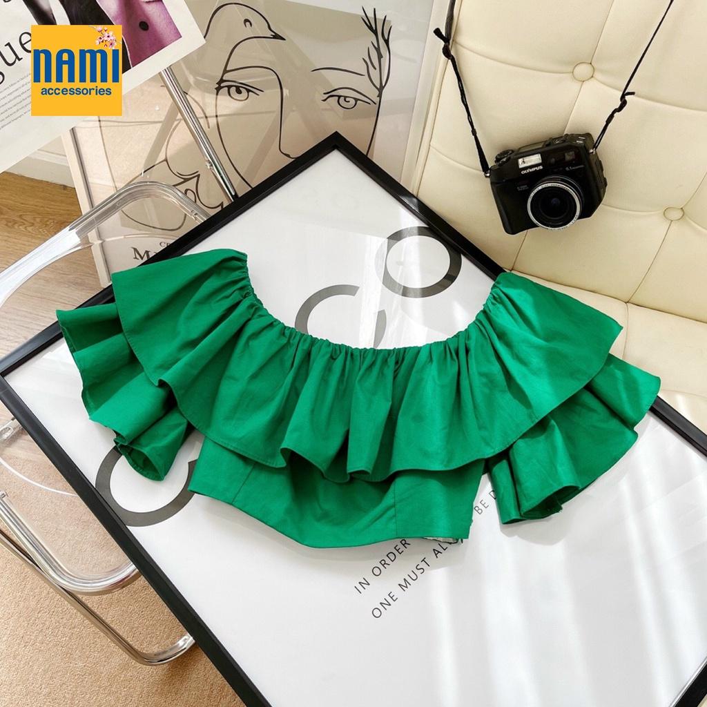 Áo trễ vai bèo tầng dáng croptop mix match gì cũng xinh xắn Nanami - ATNU054