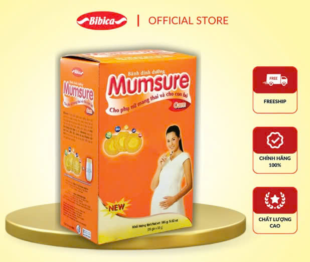 Combo 2 Hộp Bánh Dinh Dưỡng Cho Mẹ Bầu Mumsure Cam 165 gam