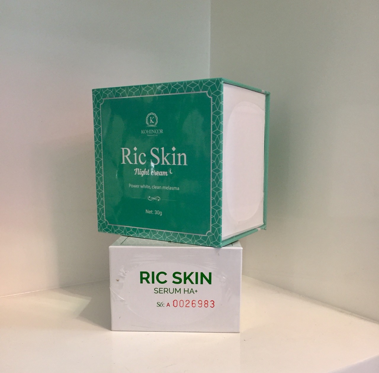 Combo Serum Ric Skin và Kem Nám Ric Skin.