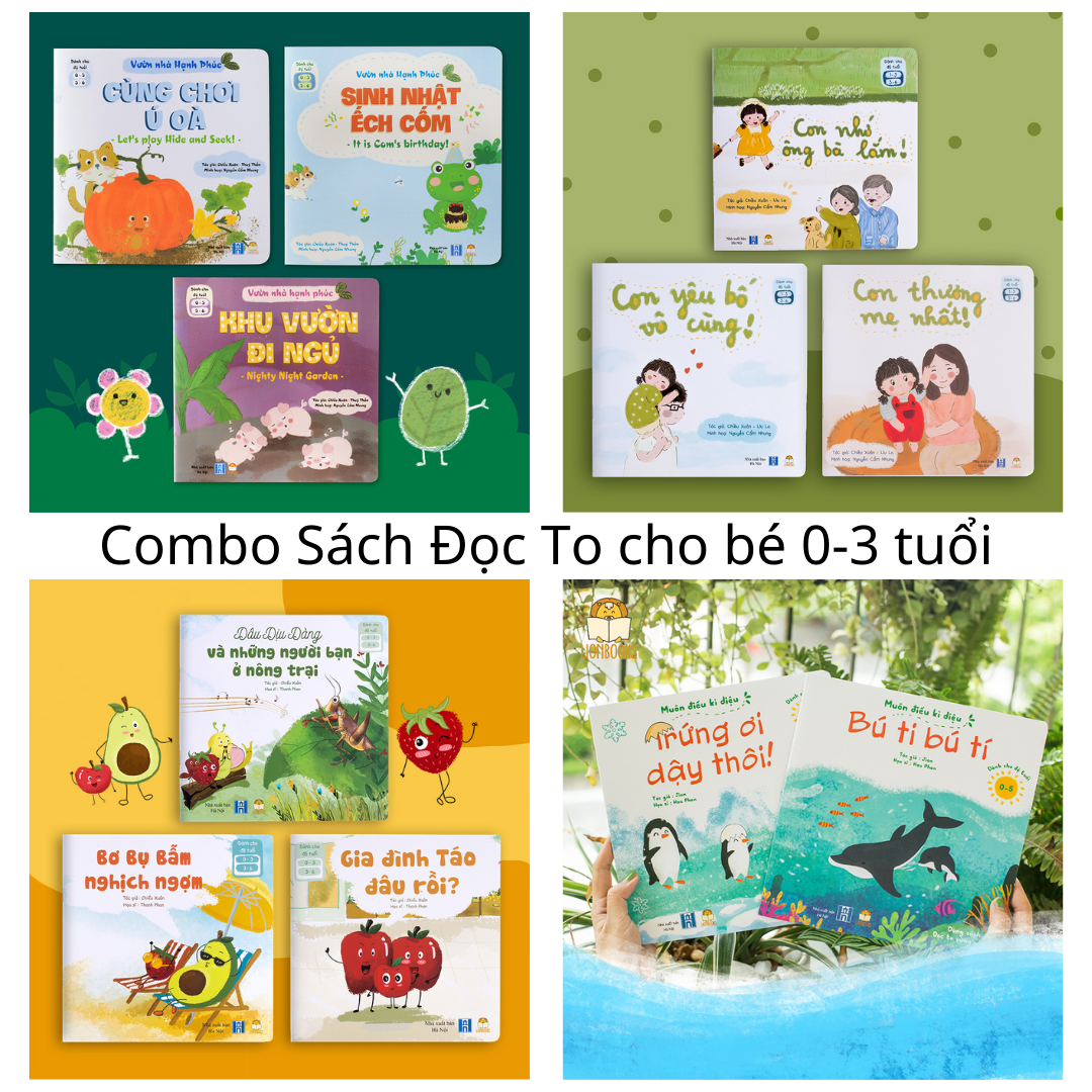 Combo 11 Cuốn SÁCH ĐỌC TO Cho Bé 0-3 tuổi - Truyện Tranh Cho Trẻ Em Tập Nói Phát triển Tư duy, Ngôn ngữ