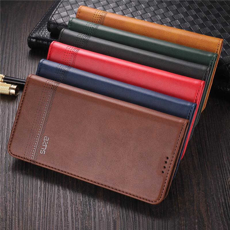Bao Da Phong Cách Retro Có Ngăn Đựng Thẻ Cho Iphone Xs 11 12 Pro Max