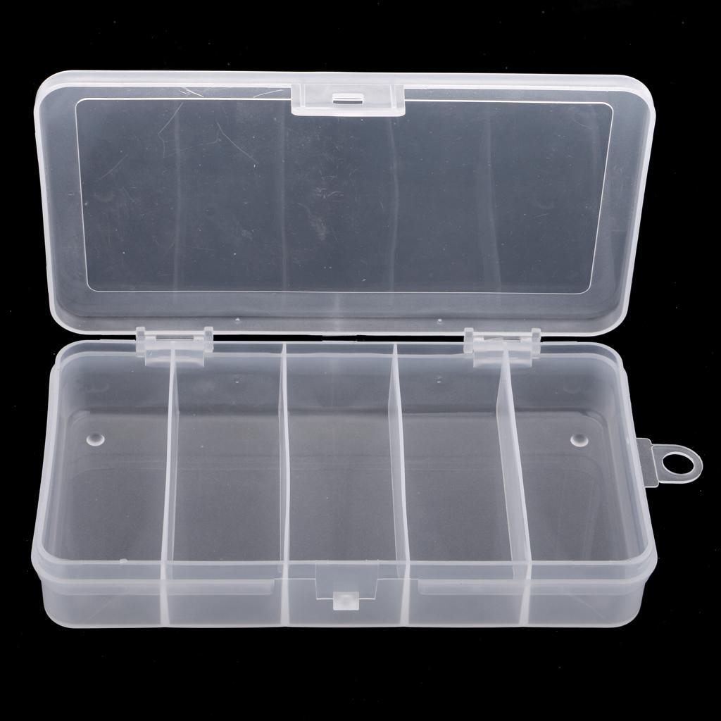 Waterproof Fishing Accessaries Box 5 Compartments Hooks Storage Case