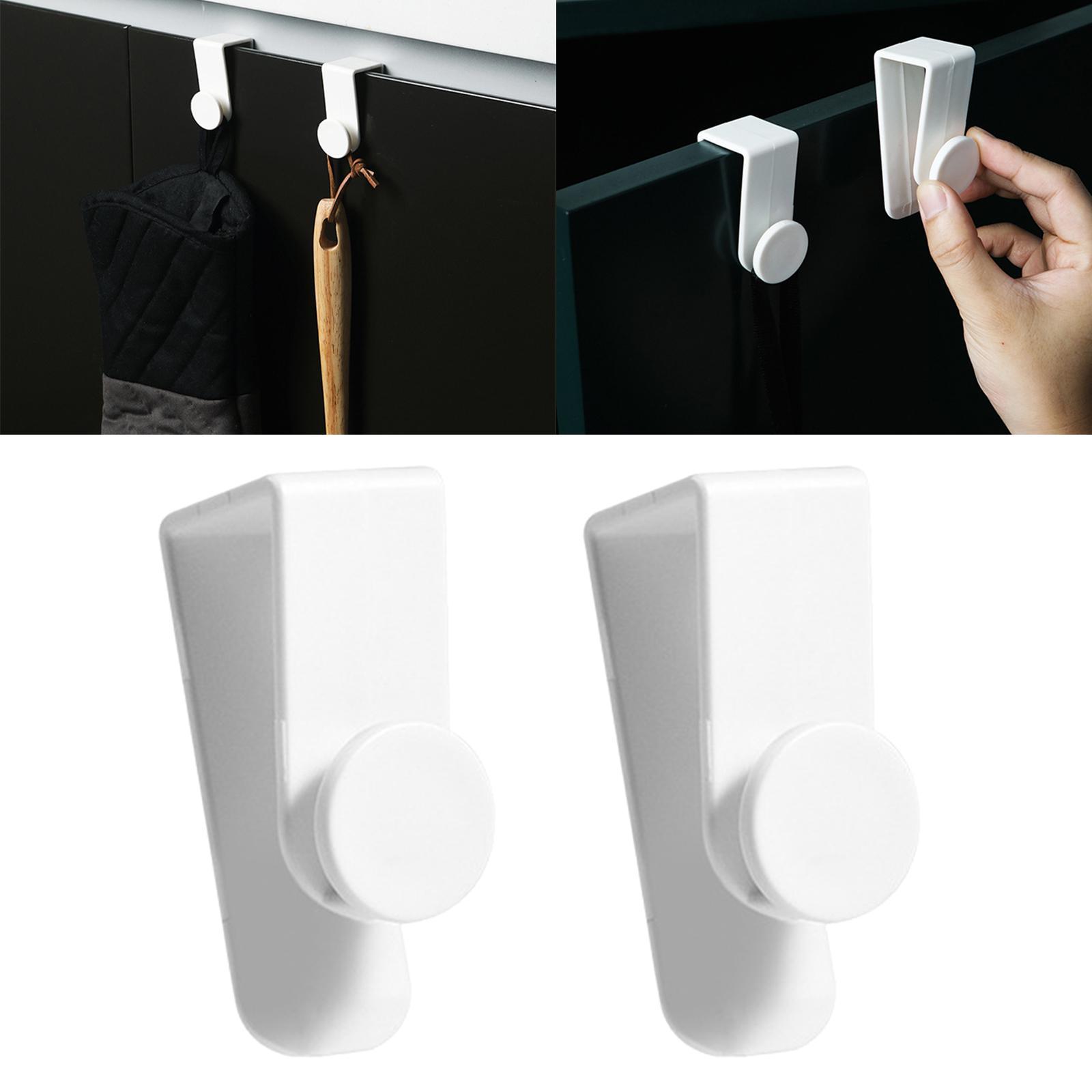 2Pcs Heavy Duty Door Hooks Over Door Towel Holder for Closet Kitchen Cabinet