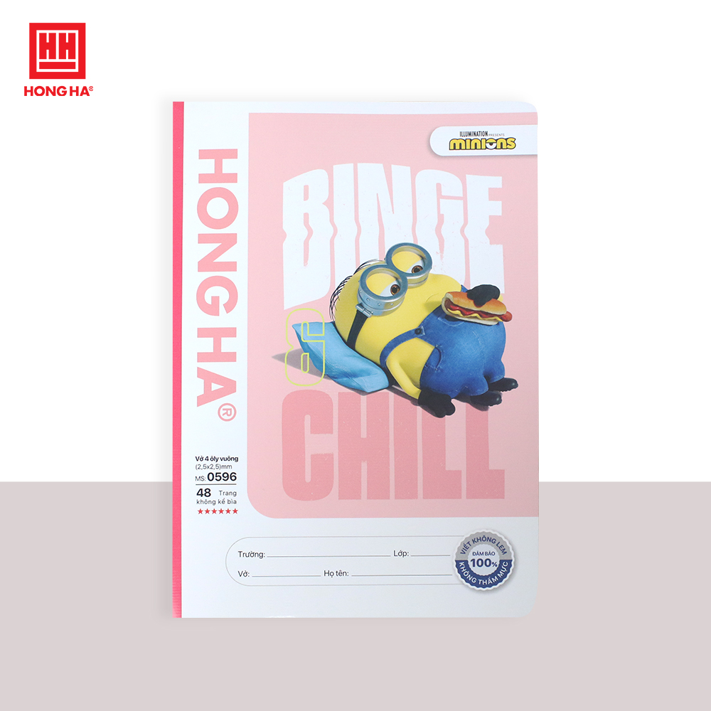 Vở 4 ô ly Hồng Hà School Minions 48 trang - 0596