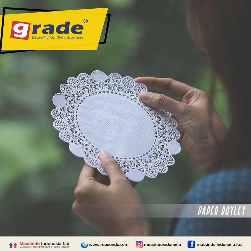 Giấy lót viền hoa tròn trắng 30.5cm