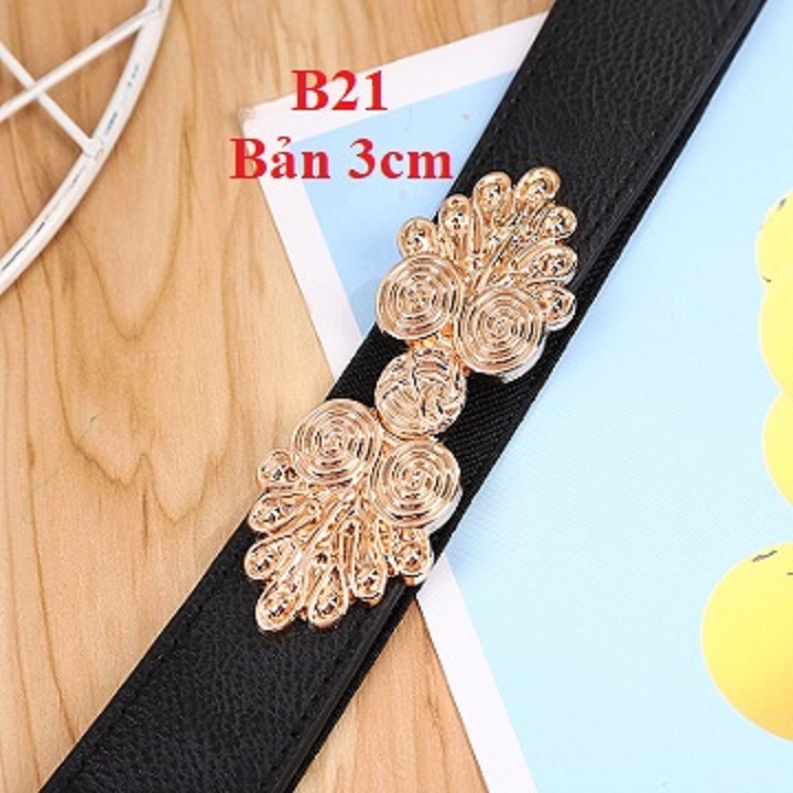 Đai váy - thắt lưng nữ co giãn bản 3cm B21