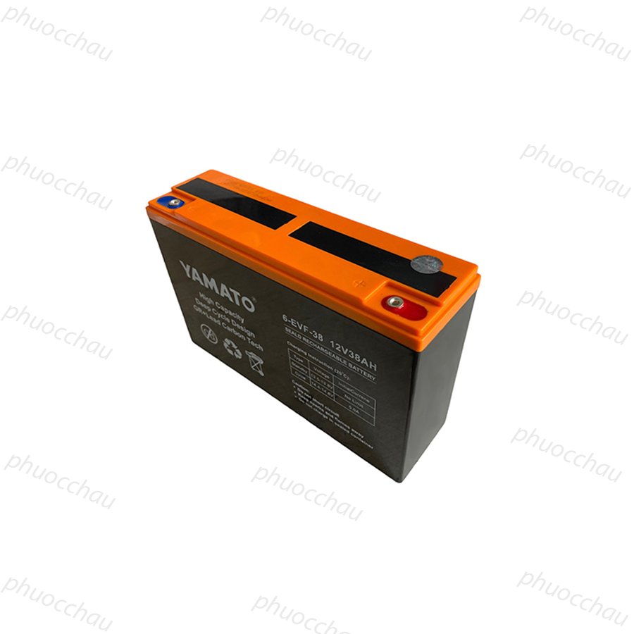 Ắc Quy Xe Máy Điện YAMATO 6-EVF-38 12V-38AH, acquy dùng cho Xe Điện, Năng Lượng Mặt Trời