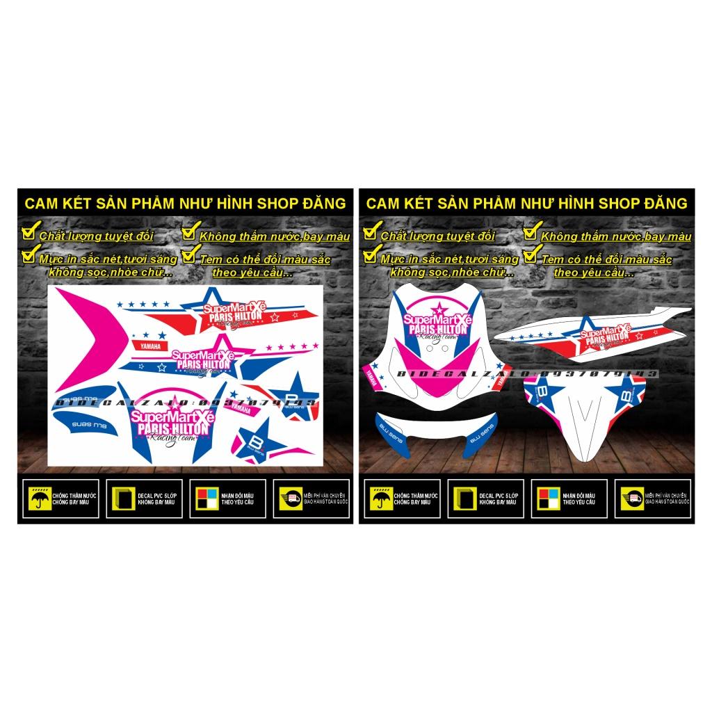 TEM RỜI MIO NHỎ ĐỜI ĐẦU MẪU NGÔI SAO DÁN XE TRẮNG - BI DECAL