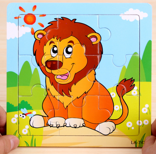 COMBO 5-10 tranh xếp hình 9 miếng puzzle - Đồ chơi ghép hình thông mình cho bé