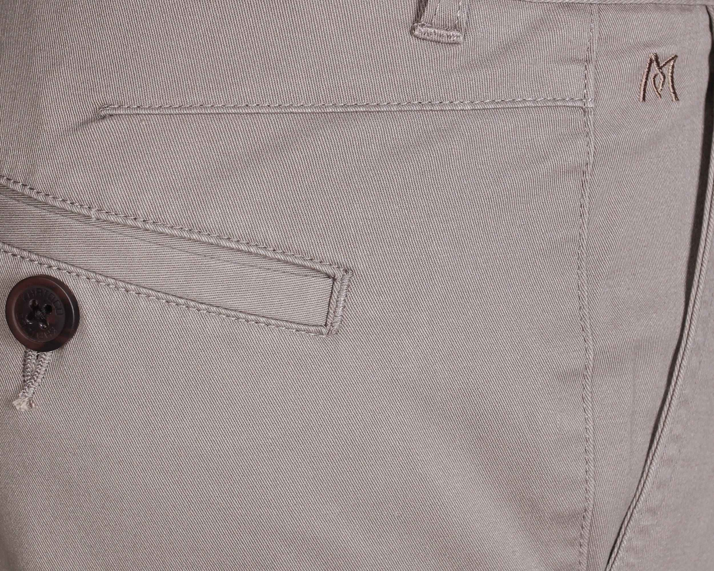 Quần khaki nam không ply ống ôm xám nhạt Khatoco Q2M528S0-CNMA004-2006-0