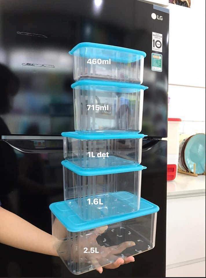 Bộ hộp trữ mát Tupperware Fresh Clear Set 5