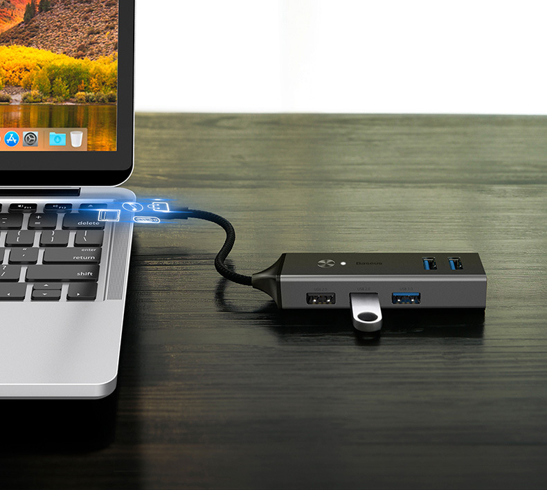 Hub chuyển đổi Type-C sang USB 3.0 Baseus - chính hãng