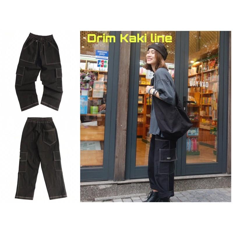 Quần unisex ống rộng kaki DRIM-box line,Bảo hành 1 đổi 1(Design and made byDRim-We