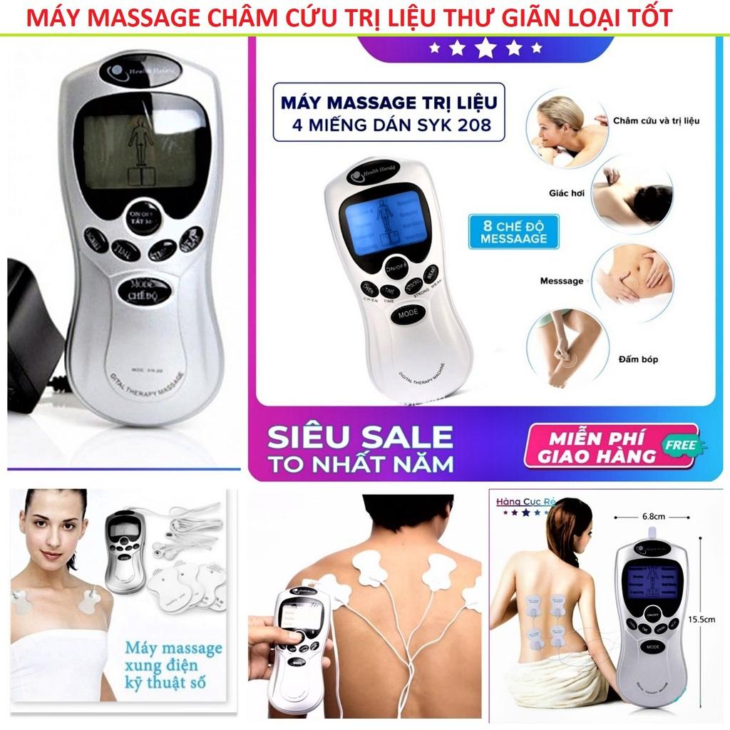 MÁY MASSAGE 4 MIẾNG CHÂM CỨU BẤM HUYỆT XOA BÓP NHỨC MỎI ĐA NĂNG HÀNG CAO CẤP