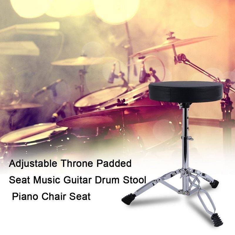 2x1 Piece Drum Throne Seat Drummers Stool Stand Chair