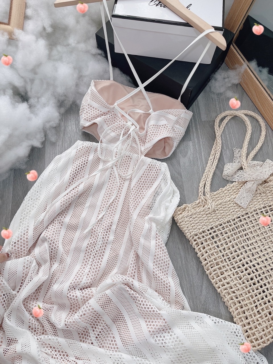 ĐẦM DÀI ĐI BIỂN MAXI DÂY CỔ U SUÔNG TRƠN KHÓE EO DẠO PHỐ DỰ TIỆC