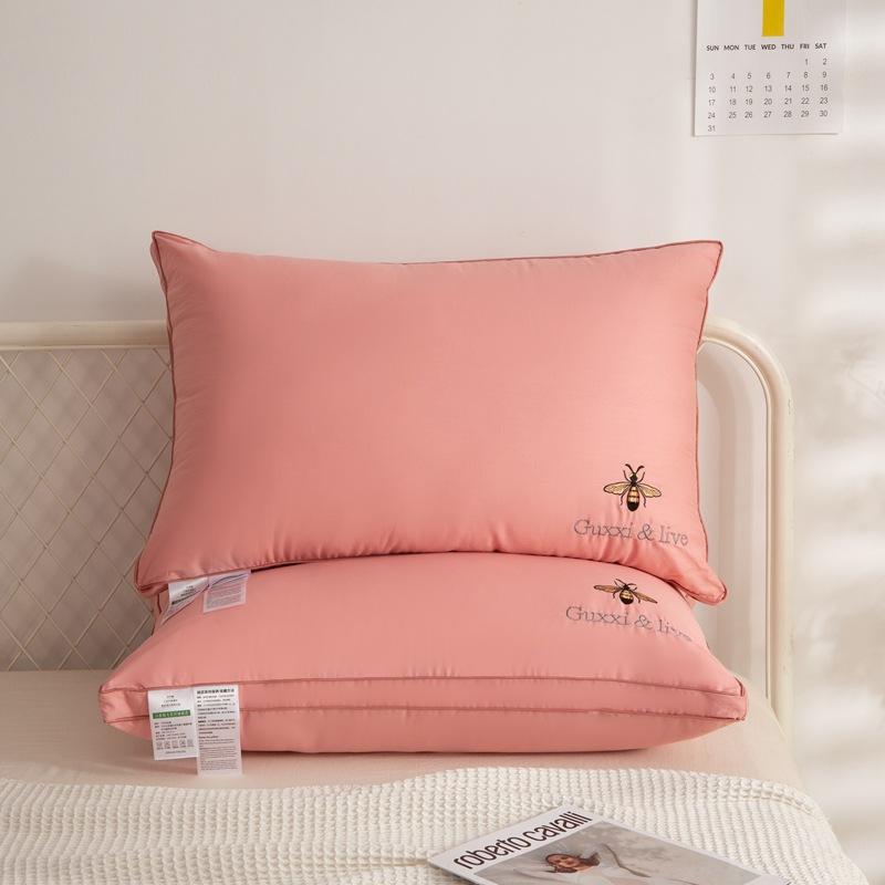 Ong Tương Sợi Gối Khách Sạn Năm Sao Gối Đơn Chăn Ga Gối Cổ Tử Cung Gối Chần Gòn Màu Trắng 1 King