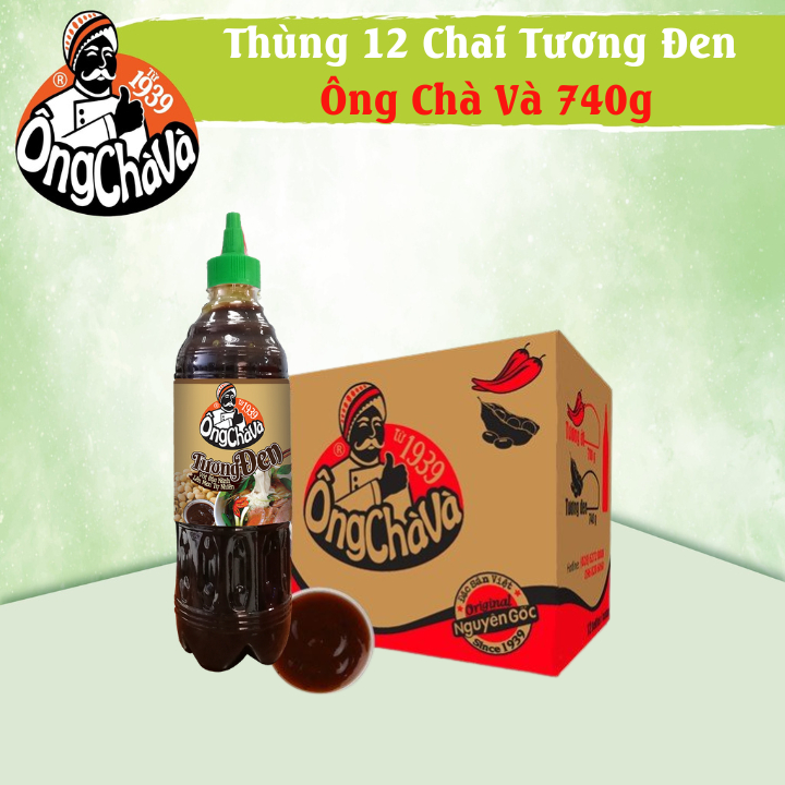 Thùng 12 Chai Tương Đen 740g Ông Chà Và Tiện Lợi Tiết Kiệm Thích Hợp Nhà Hàng Quán Ăn