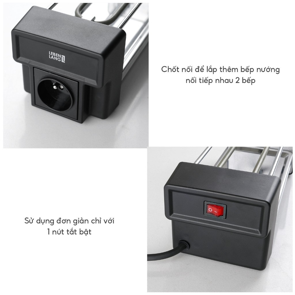Bếp nướng điện mini Sothing Lebenlang LBL1933, công suất 450w, nướng không khói- Hàng chính hãng