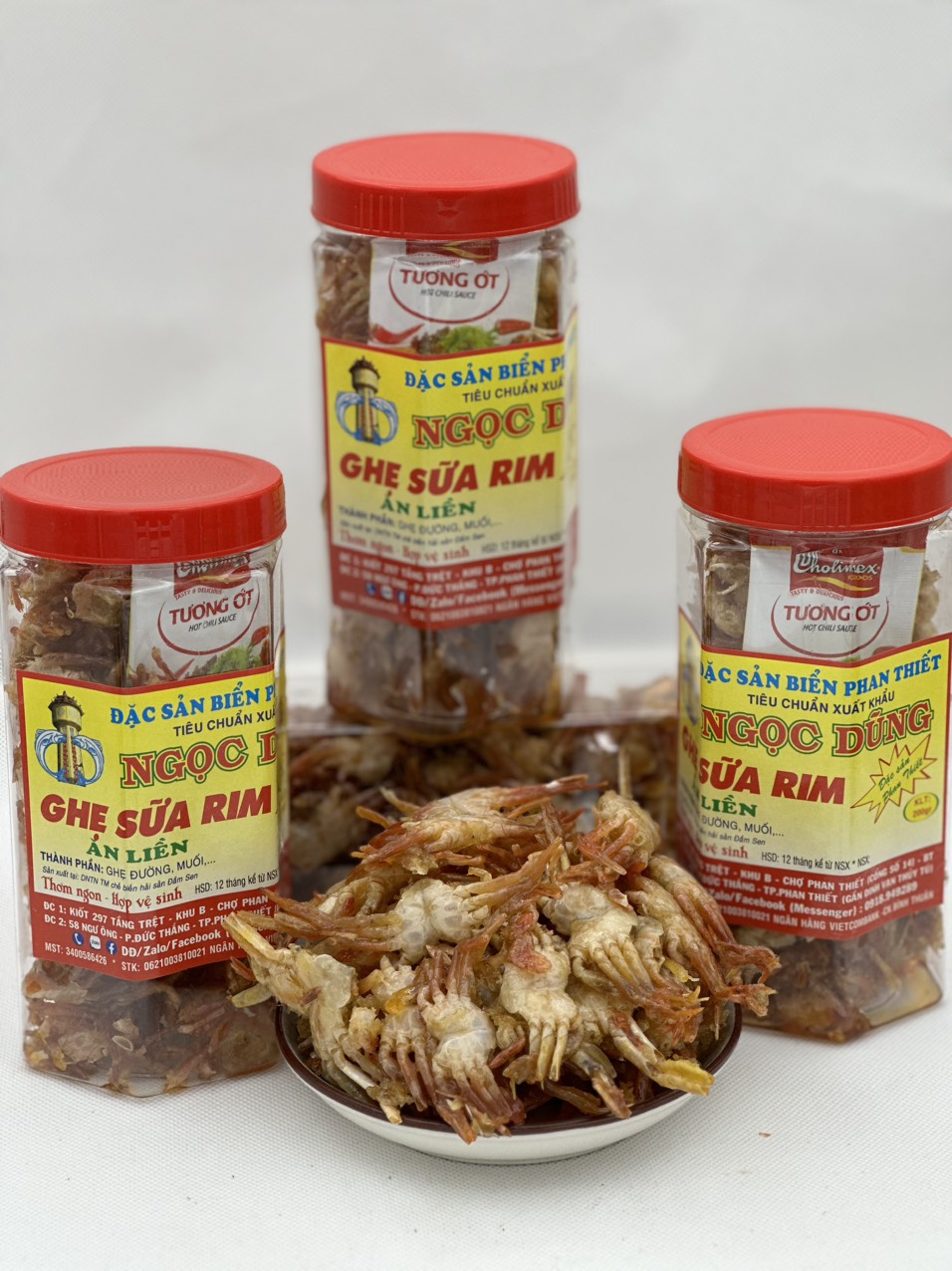 Ghẹ sữa rim gói (hộp) 500 gram đã chế biến ăn liền ngon ơi là ngon của shop Đặc Sản Biển Phan Thiết NGỌC DŨNG. Hạn sử dụng 12 tháng kể từ ngày đặt hàng