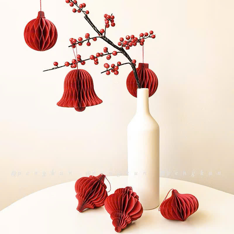 Set 9 Đèn Lồng Giấy Đỏ Trang Trí Tết – Đèn Lồng Treo Cây Ngày Tết Nguyên Đán, Phụ Kiện Trang Trí Nhà Cửa - HÀNG CHÍNH HÃNG MINIIN