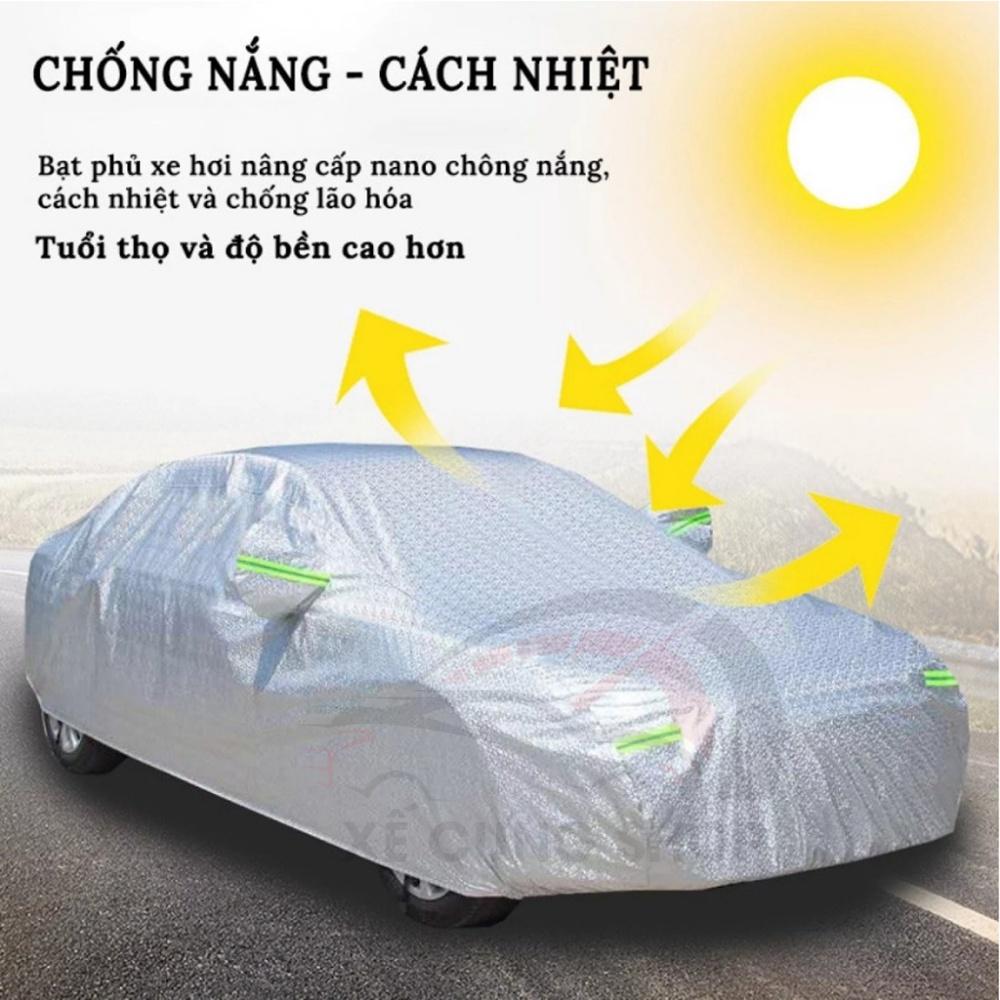 Bạt phủ ô tô Hyundai I10,Santafe,Accent,Kona,Tucson,Creta,Getz,...3 lớp chống xước,có khóa kéo cánh cửa