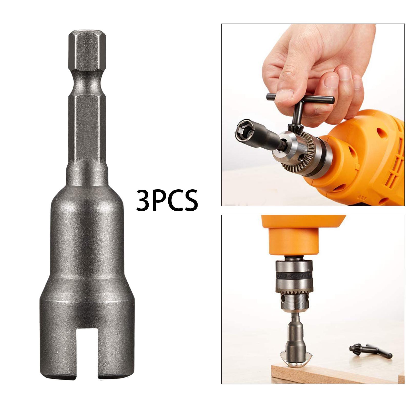 3x 1/4" Hex Shank Wrench Drive Socket Drill Adapter Socket Extension Bit Set