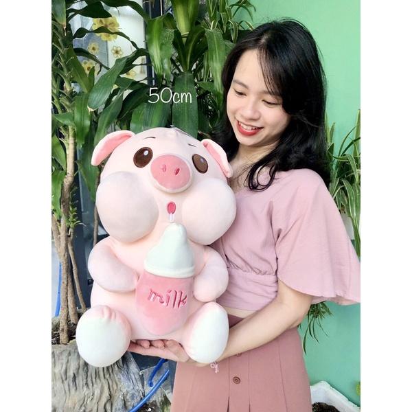 Heo ôm bình sữa cao cấp cực mịn- đủ size