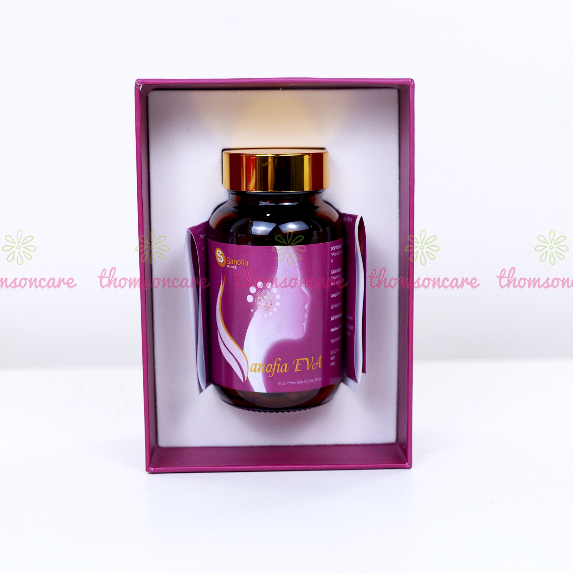 Viên uống nội tiết SANOFIA EVA Tím, Tăng nội tiết tố làm giảm lão hóa, làm đẹp da tuổi tiền mãn kinh - Hộp 30 viên Thomsoncare