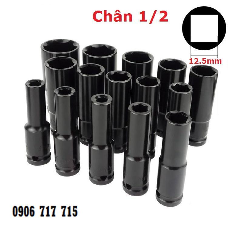 Đầu khẩu chân 1/2 cho máy siết bu lông và tay khẩu đủ kích thước dài 78mm