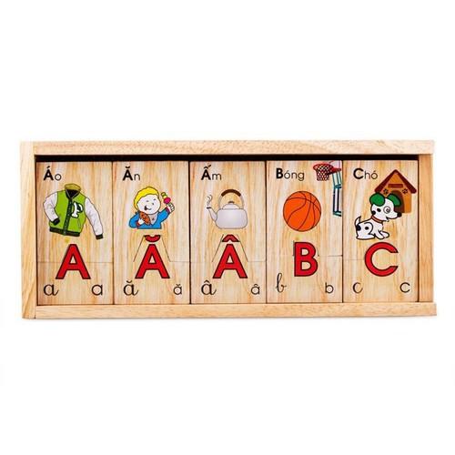 Đồ chơi gỗ Bộ tìm chữ cái (Tiếng Việt) | Winwintoys 62312 | Giúp bé nhận biết mặt chữ và phát triển tư duy sáng tạo