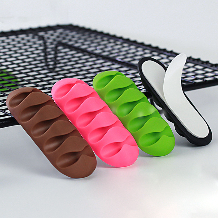 Miếng Kẹp Cáp Sạc Dây Điện Cố Định Silicone - Hàng Chính Hãng