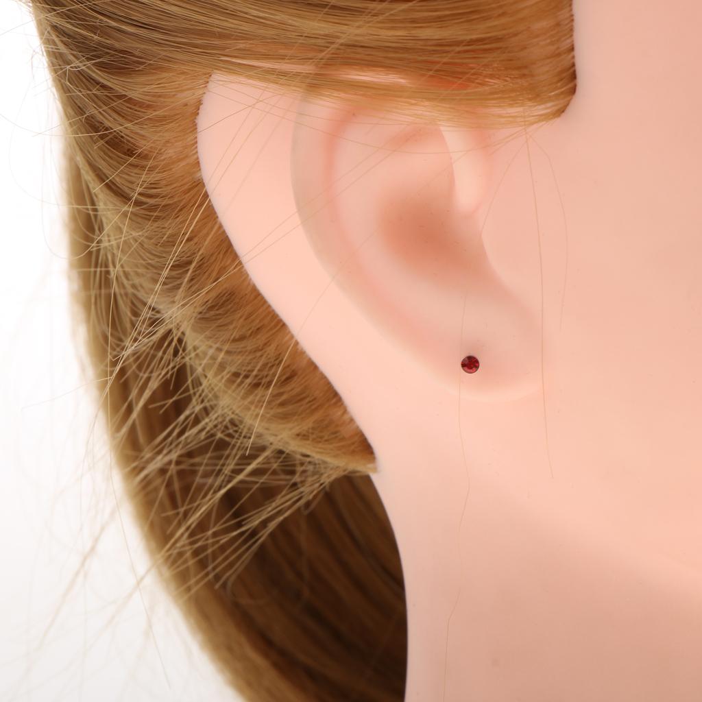 60pcs Stainless Steel Nose Rings Studs Body Piercing Jewelry Multi-Color