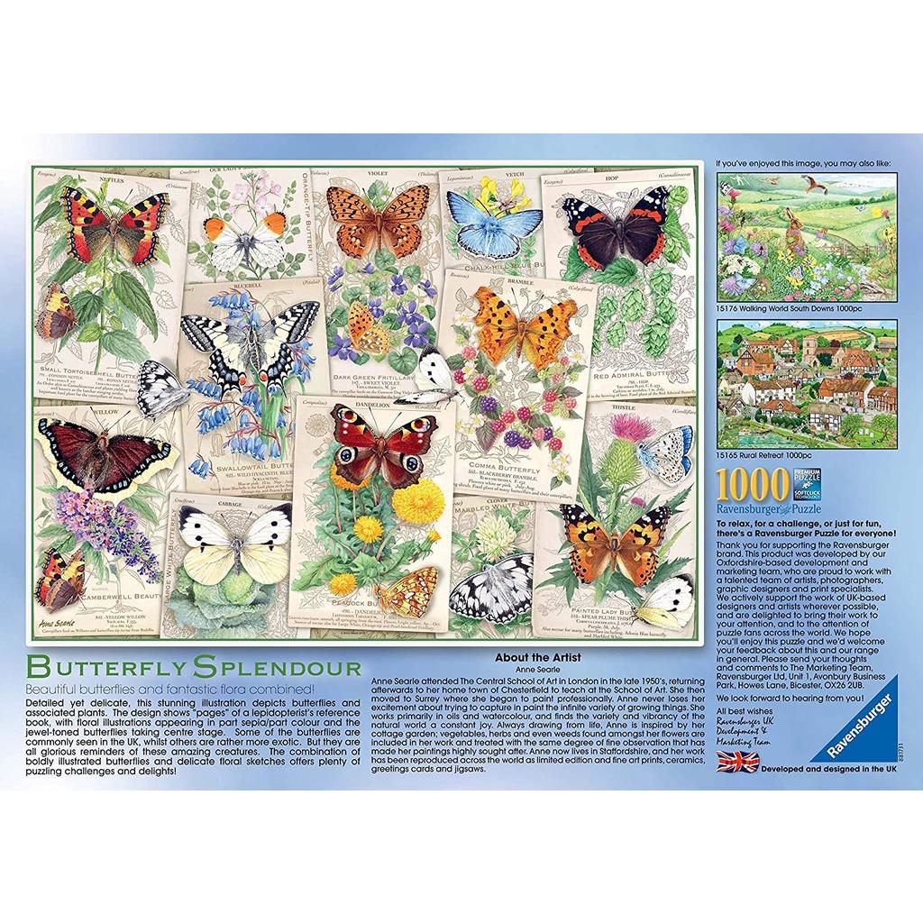 Tranh ghép Ravensburger Puzzle Butterfly Splendour 1000 mảnh