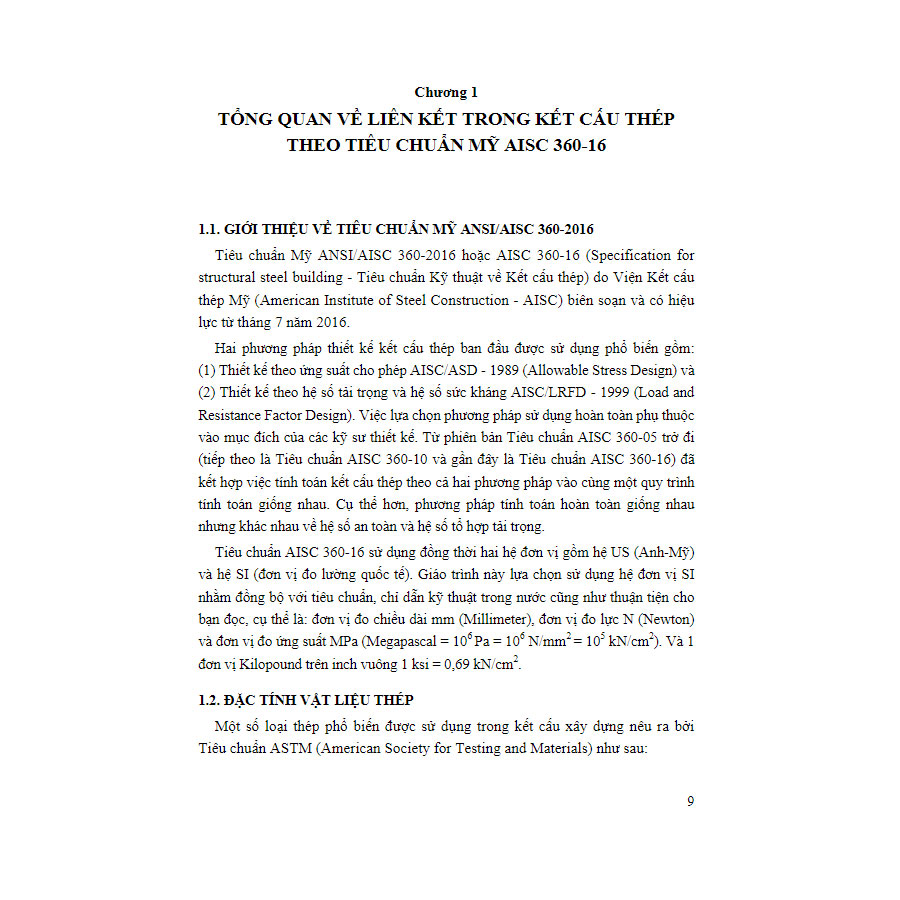 Thiết Kế Liên Kết Trong Kết Cấu Thép Theo Tiêu Chuẩn Mỹ AISC/LRFD 360-16 ( Tặng Kèm Sổ Tay)