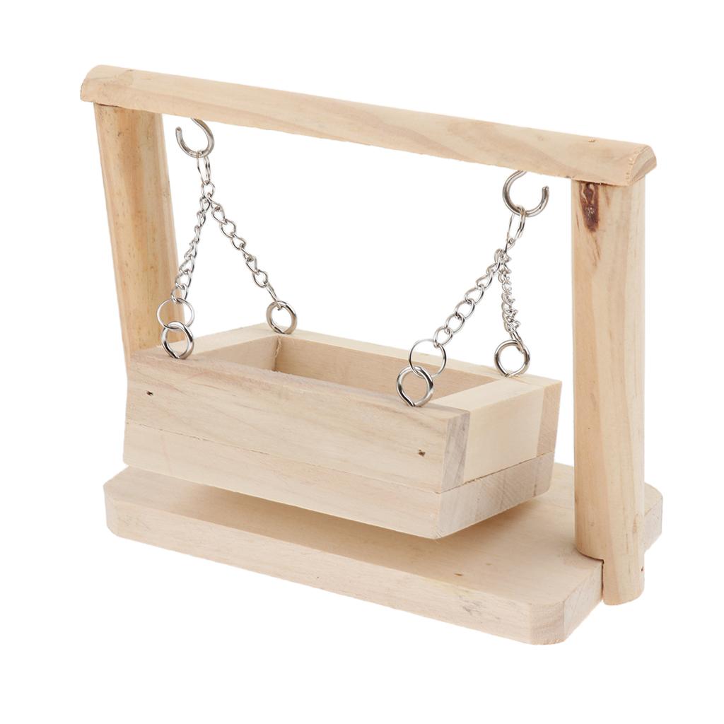 Wooden Small Animal Hamster Ferret Rat Hammock Cage Hanging Basket Nest
