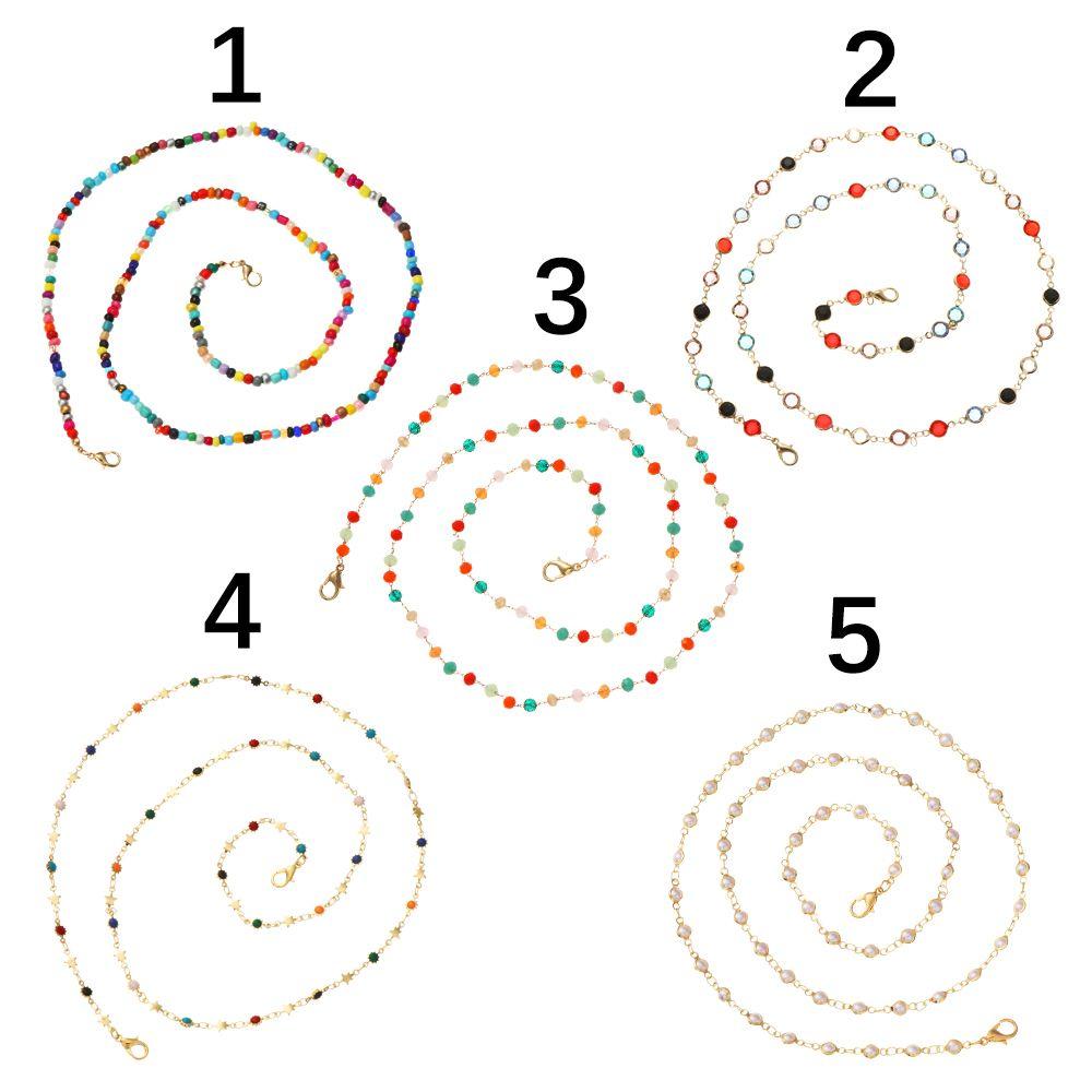 Dây Chuỗi Hạt Nhiều Màu Đeo Mắt Kính Chống Rơi Thời Trang