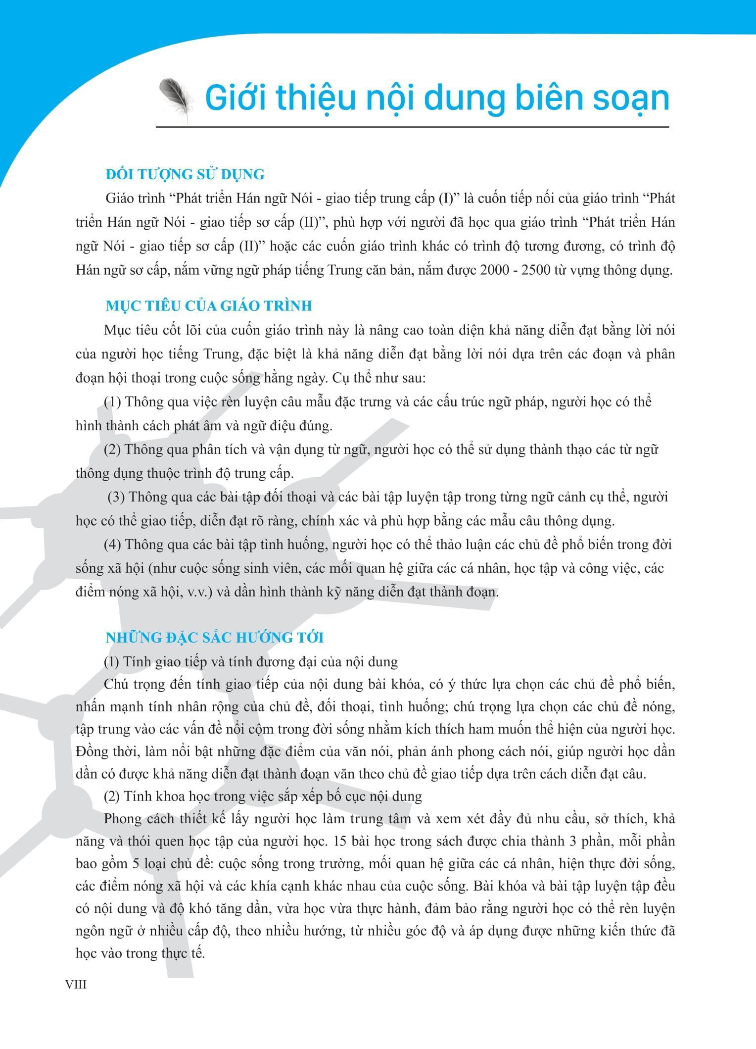 Sách - Giáo Trình Phát Triển Hán Ngữ - Nói-Giao Tiếp Trung Cấp 1