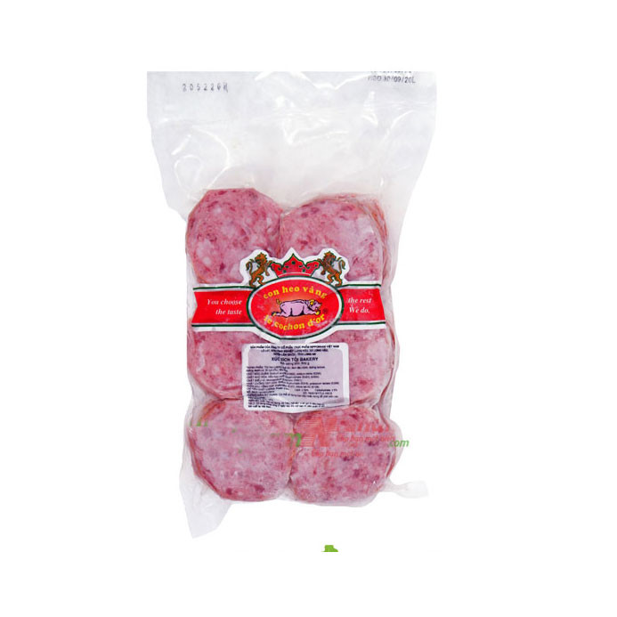 - Xúc xích tỏi xong khói Con Heo Vàng - Loại 500g