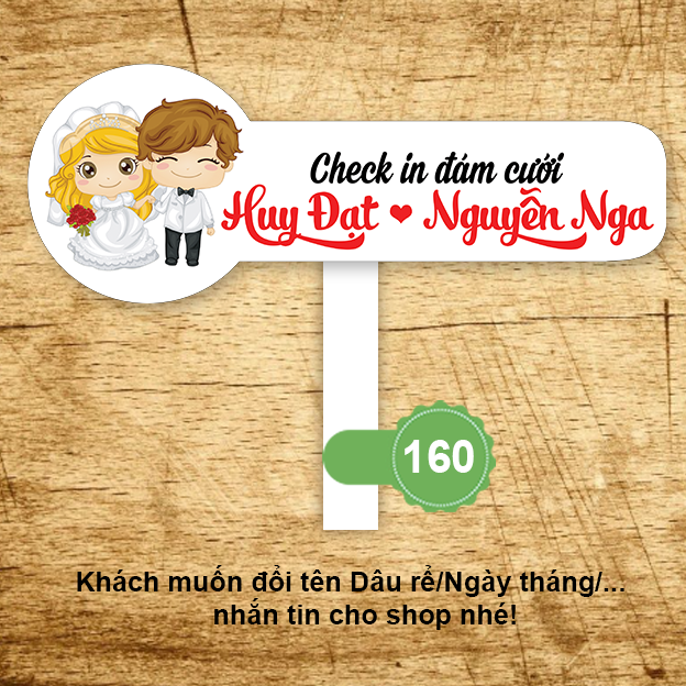 Bảng hashtag chụp ảnh đám cưới MS 160