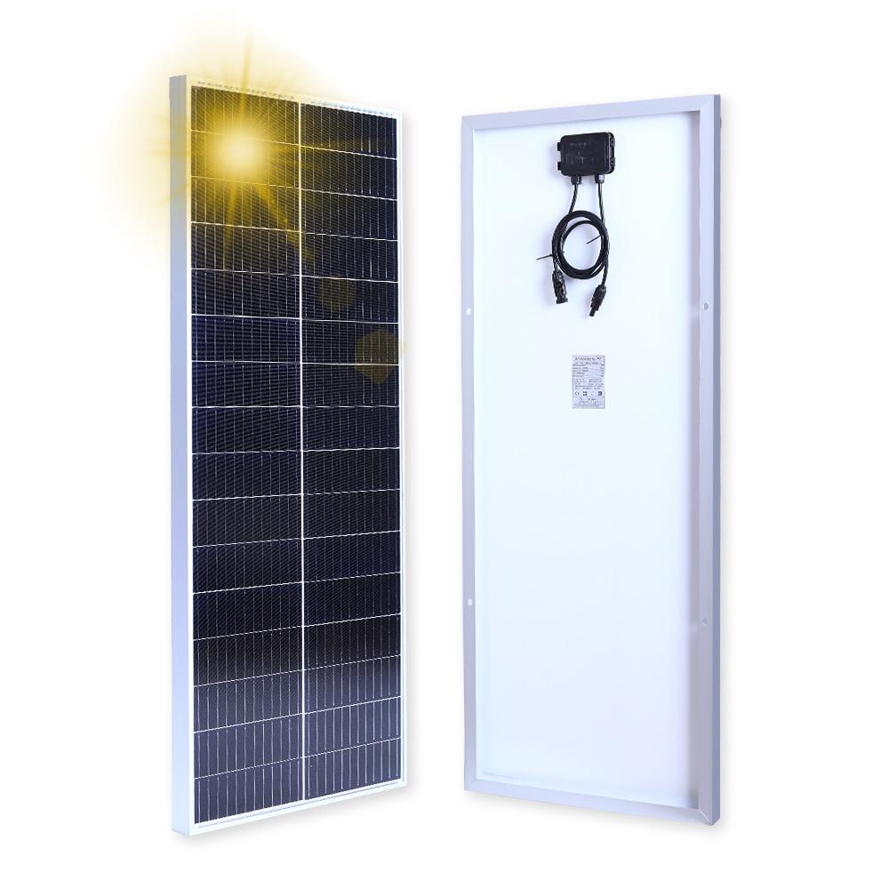 Bảng điều khiển năng lượng mặt trời Jingyang 12V 100W 200W 300W 400W 1000W Hệ thống tấm pin mặt trời cứng nhắc 120W Màu pin tế bào đơn tinh thể cứng